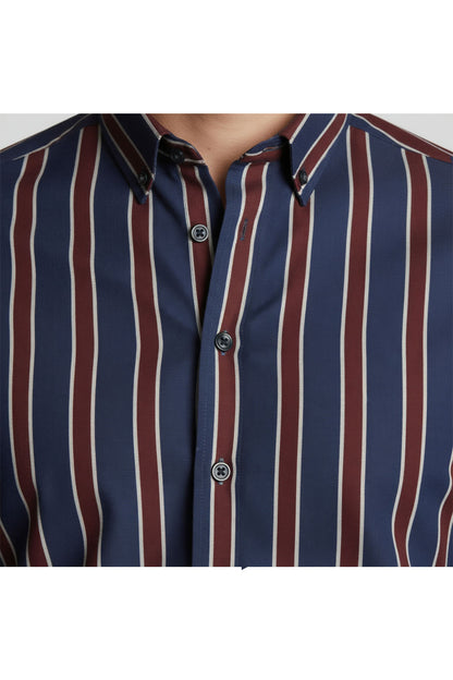 URBAN STRIPE DUAL-TONE SHIRT