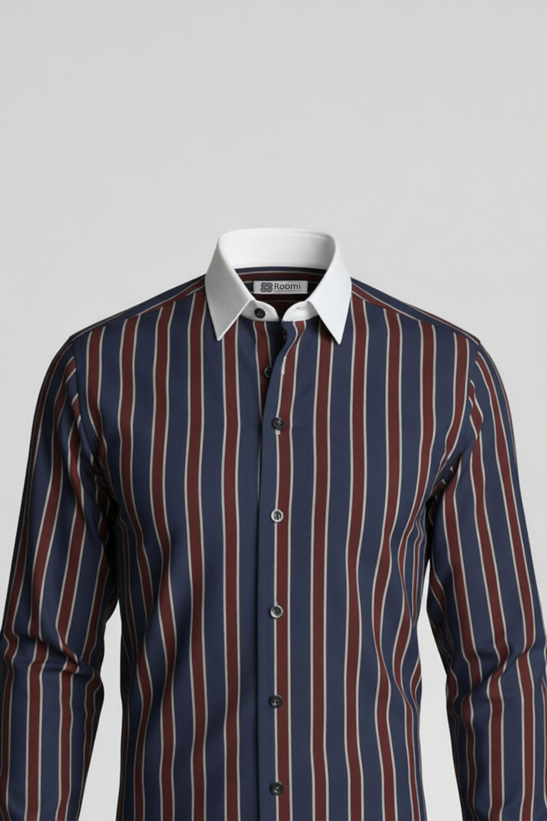 SIGNATURE NAVY MAROON STRIPE EXECUTIVE SHIRT