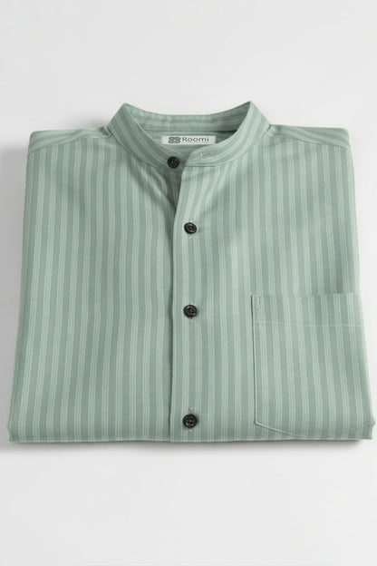 DAPPER LIGHT GREEN STRIPED EXECUTIVE SHIRT