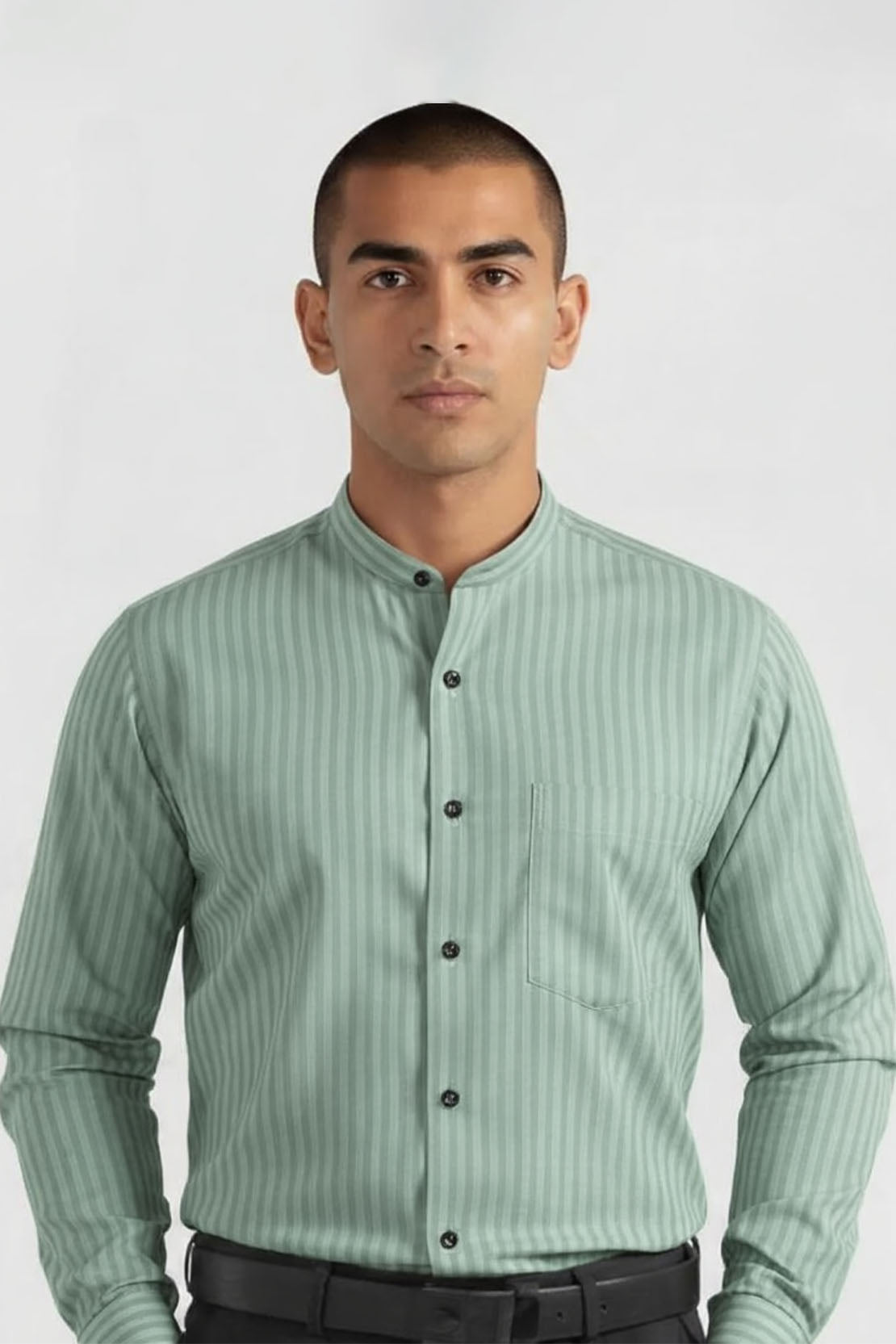 DAPPER LIGHT GREEN STRIPED EXECUTIVE SHIRT