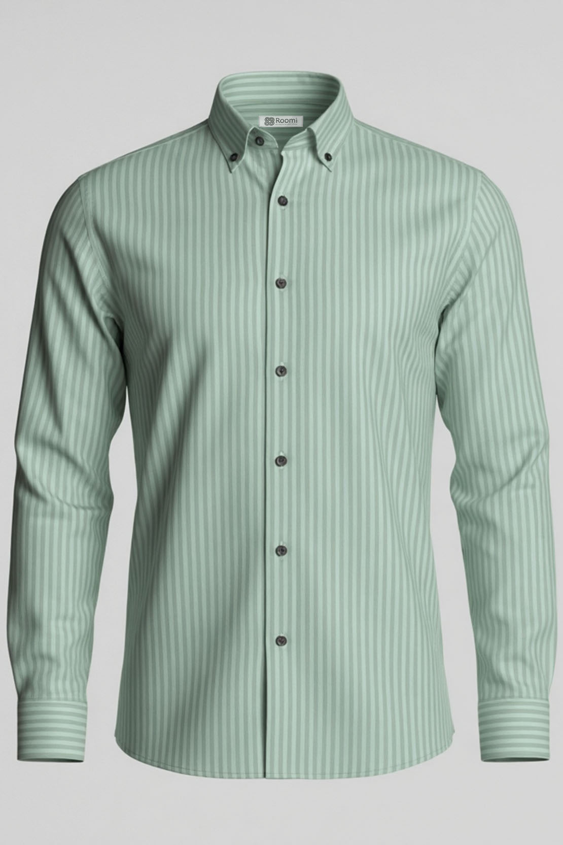 FRESH MINT GREEN STRIPED SHIRT ROOMI FRESH MINT GREEN STRIPED SHIRT ROOMI