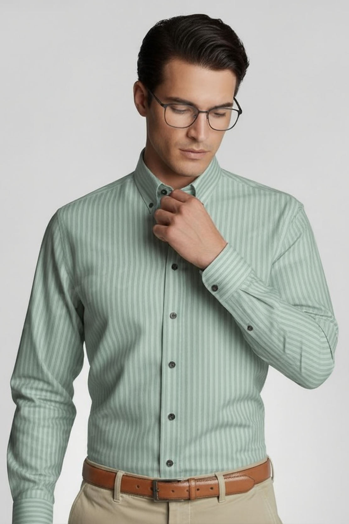 FRESH MINT GREEN STRIPED SHIRT
