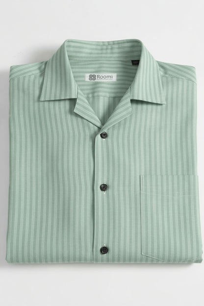 SIGNATURE MINT GREEN STRIPE BUSINESS SHIRT
