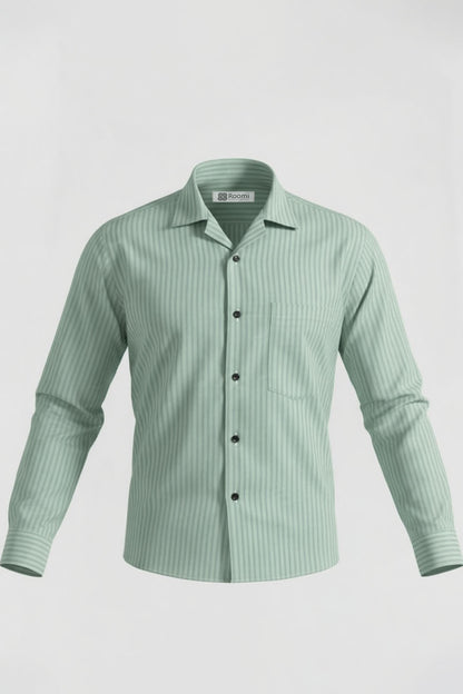 SIGNATURE MINT GREEN STRIPE BUSINESS SHIRT
