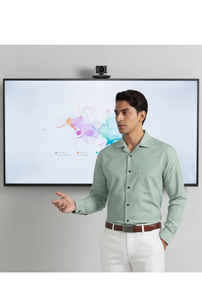 SIGNATURE MINT GREEN STRIPE BUSINESS SHIRT