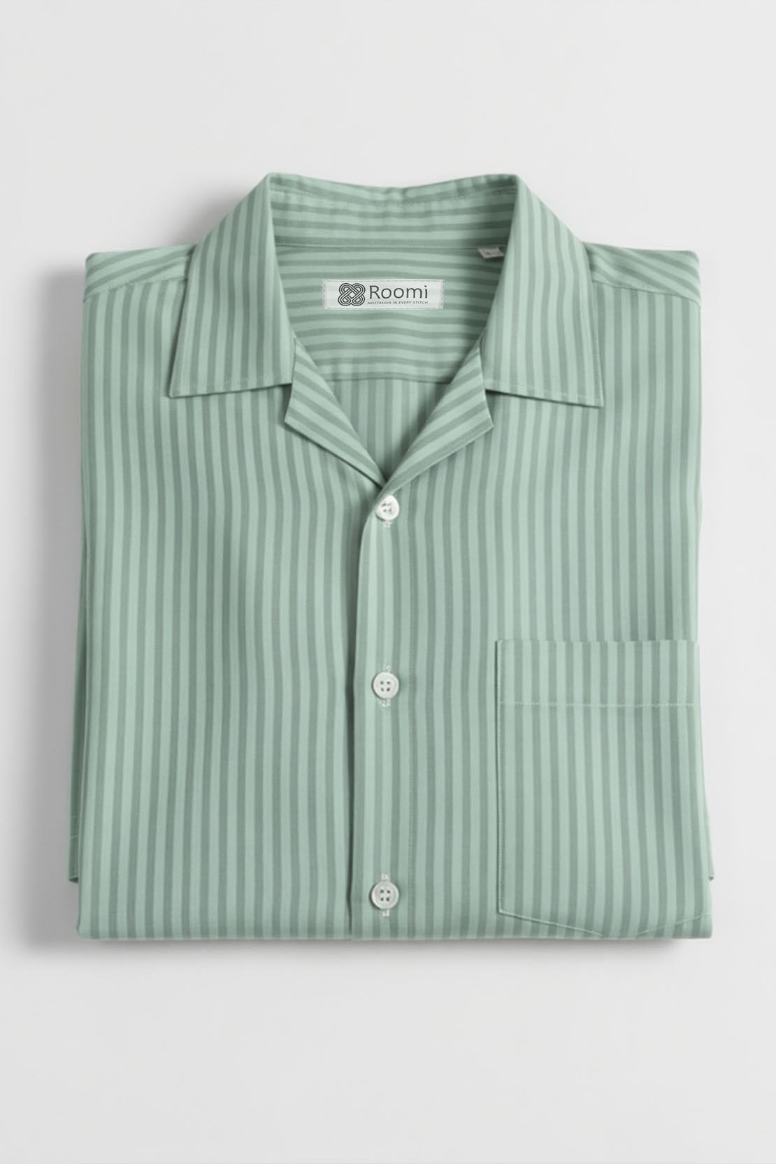 MINT GREEN CONTRAST STRIPE SHIRT
