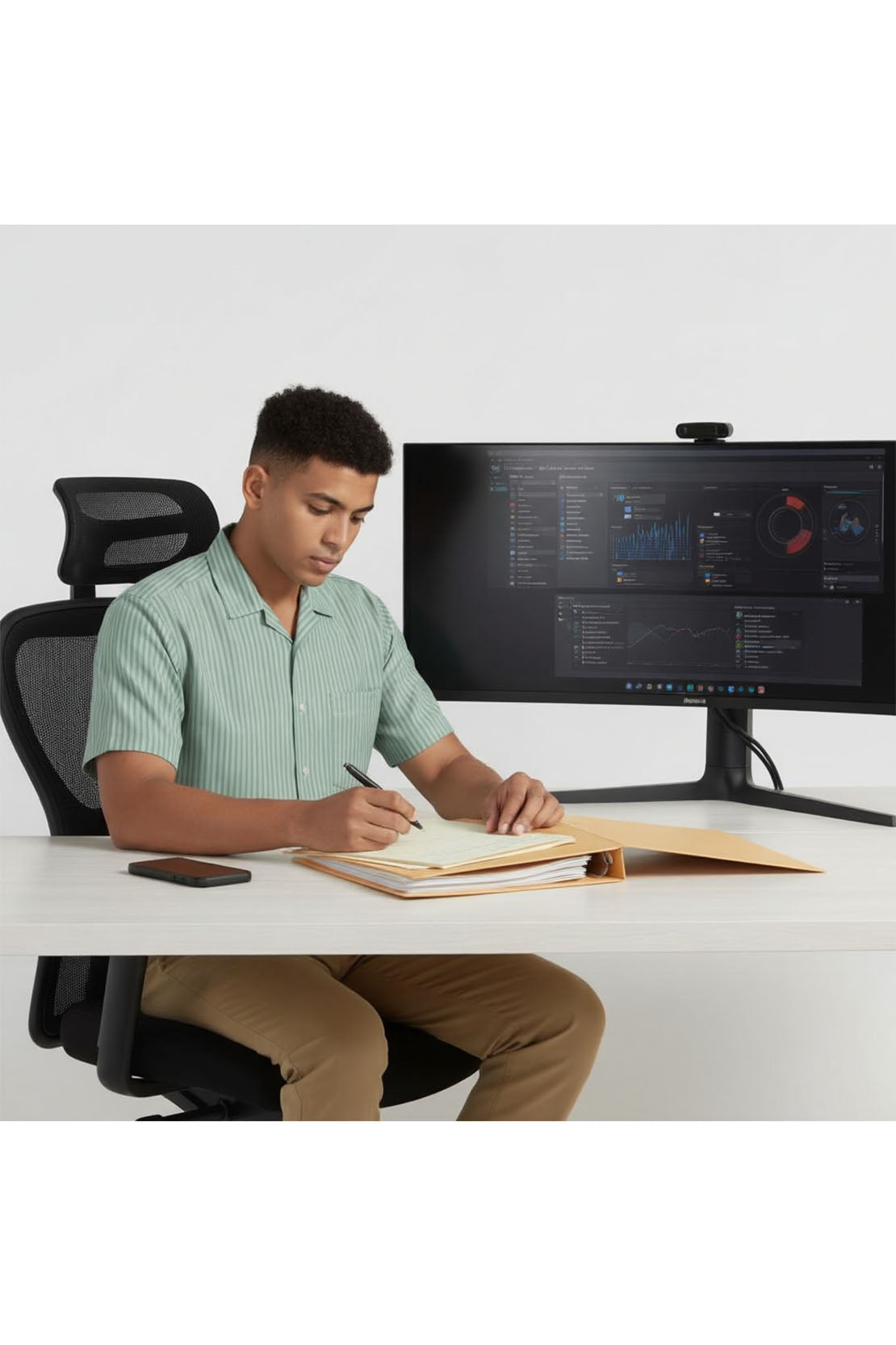 MINT GREEN CONTRAST STRIPE SHIRT