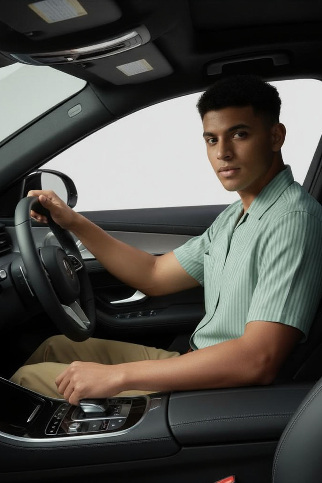 MINT GREEN CONTRAST STRIPE SHIRT