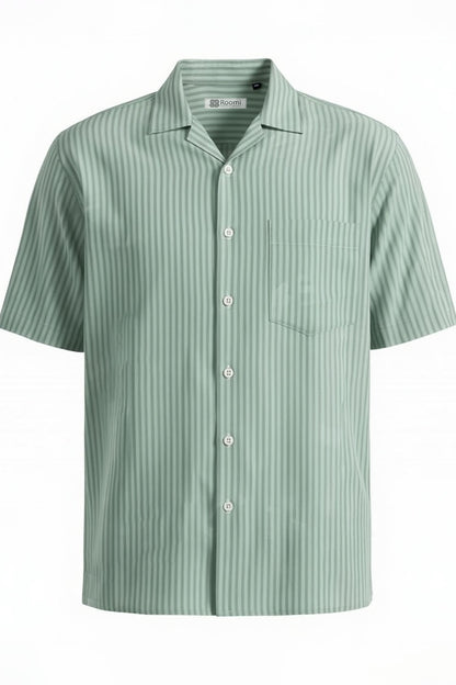 MINT GREEN CONTRAST STRIPE SHIRT