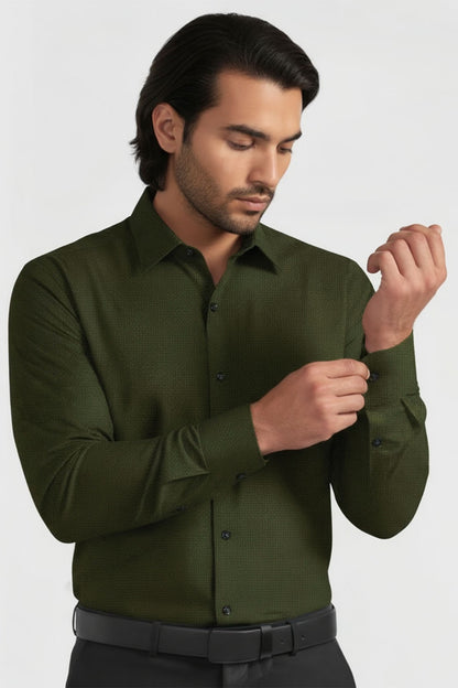 RICH GREEN OFFICE SHIRT