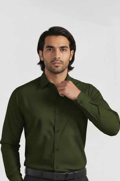 RICH GREEN OFFICE SHIRT
