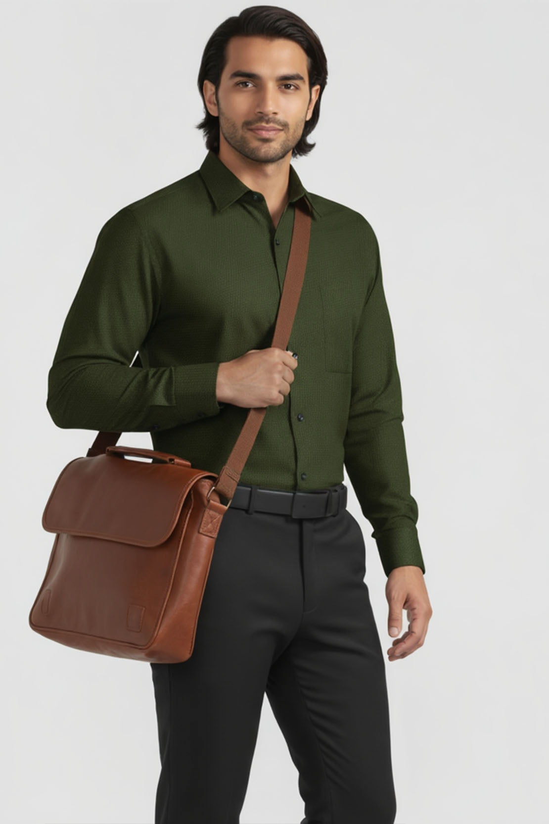 RICH GREEN OFFICE SHIRT