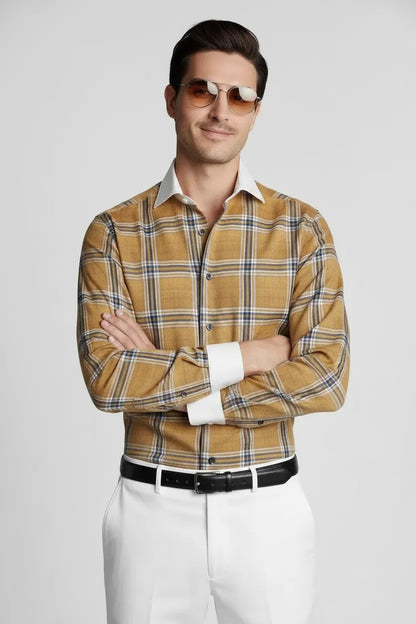 URBAN AMBER CHECK SHIR