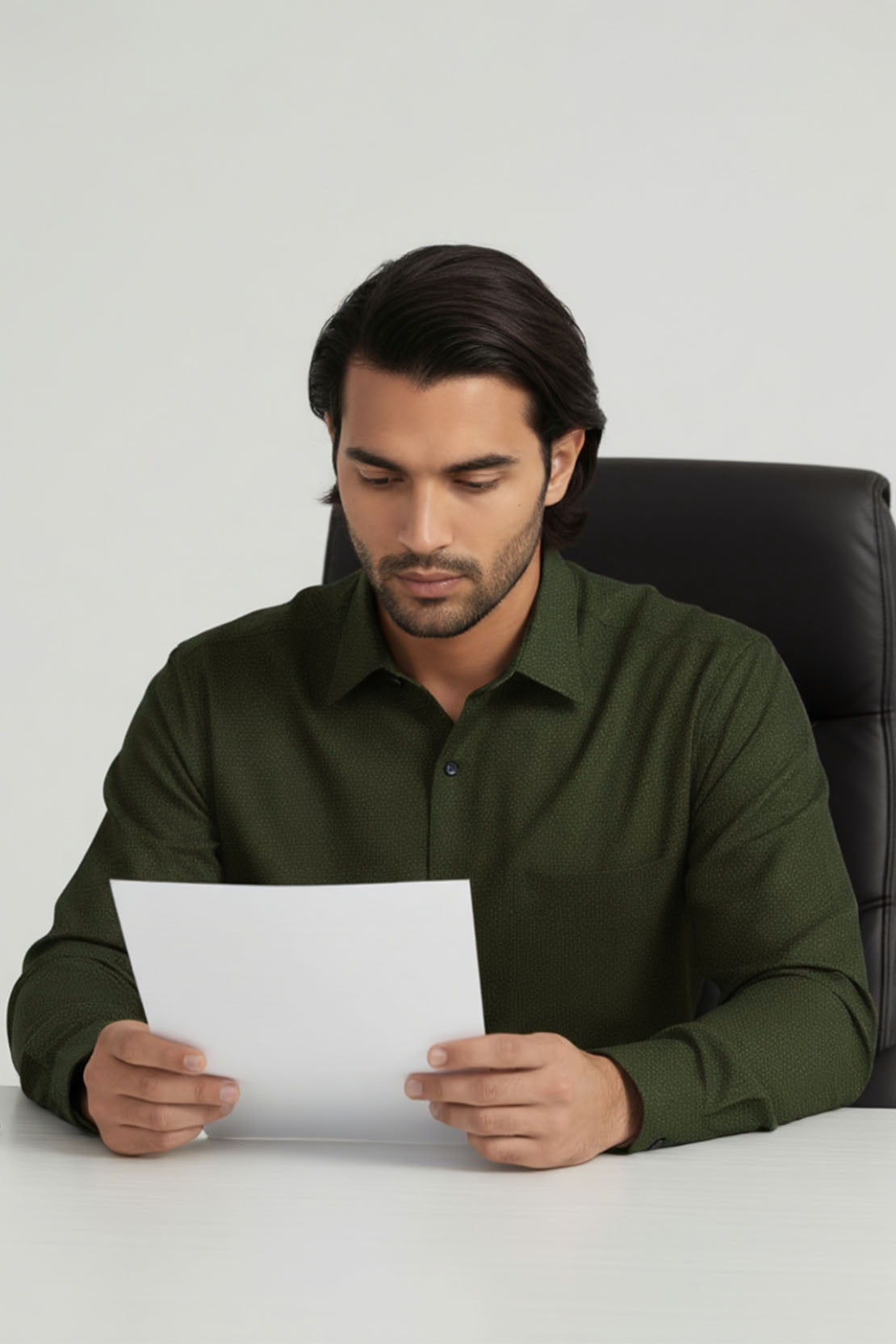 RICH GREEN OFFICE SHIRT