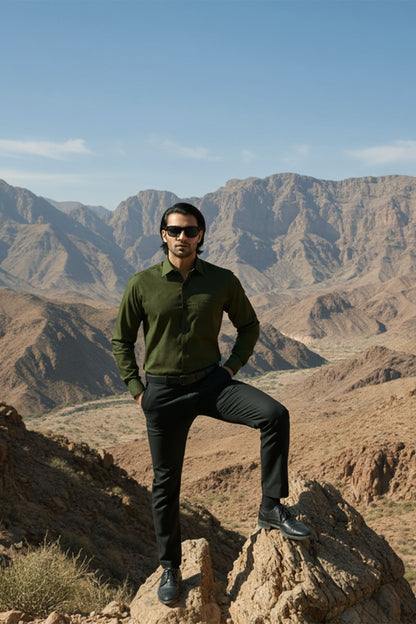 RICH GREEN OFFICE SHIRT