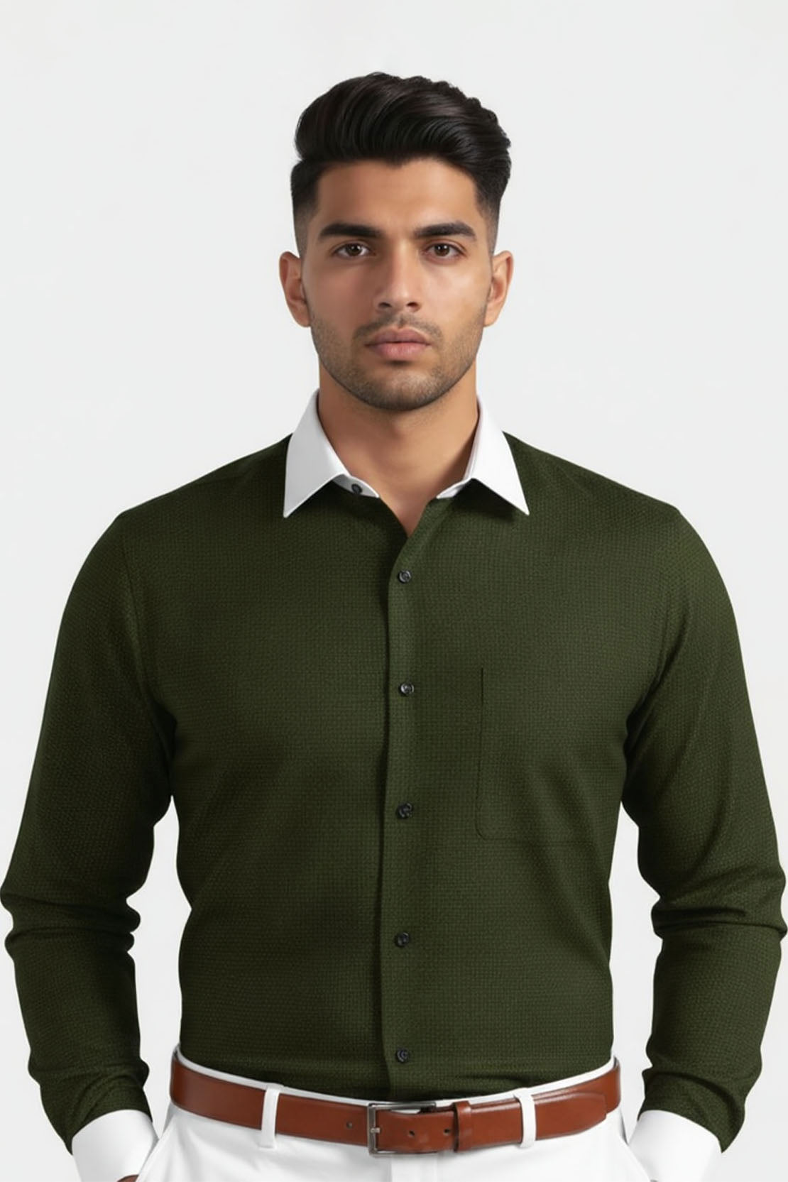 THE FOREST GREEN DRESS SHIRT