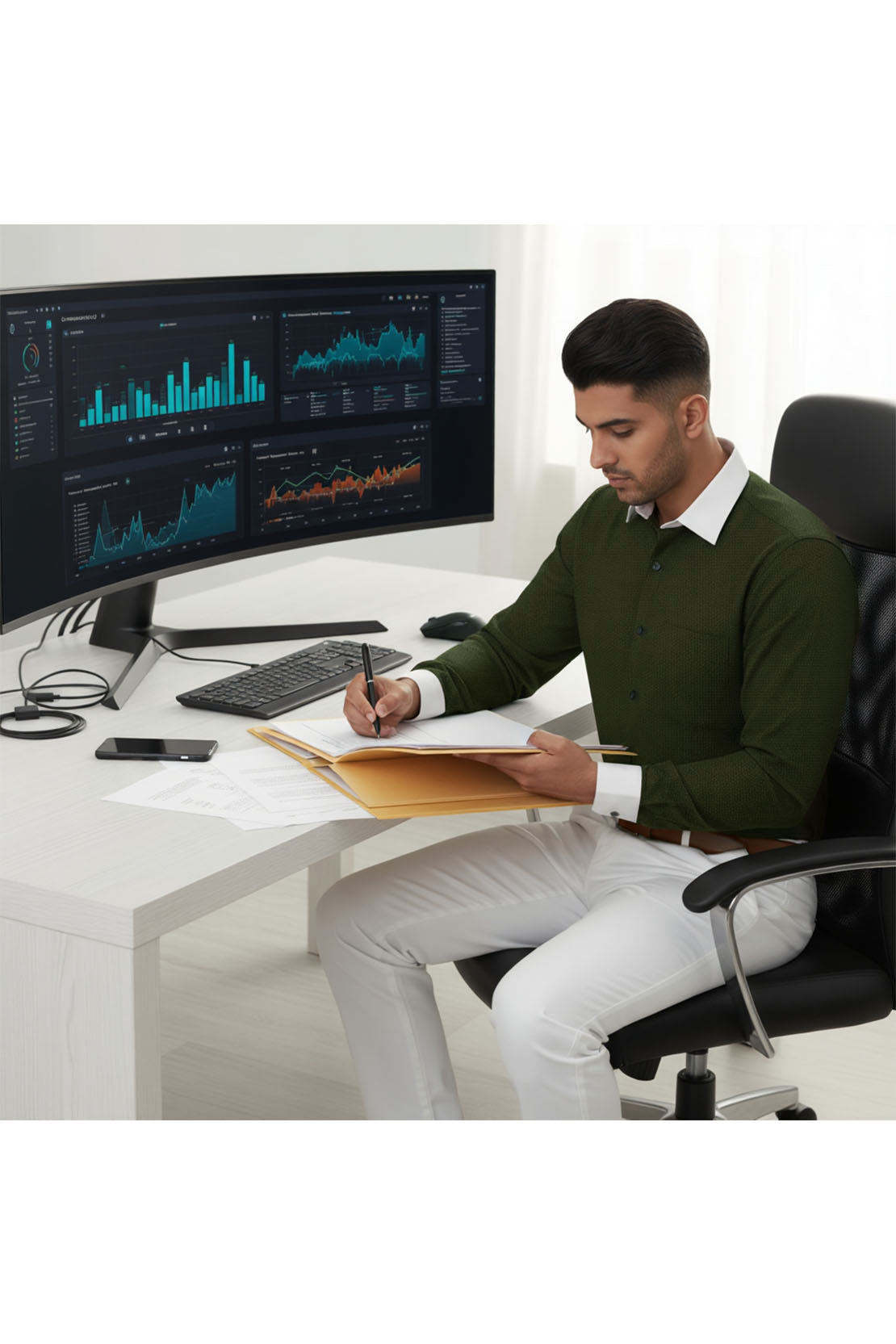 THE FOREST GREEN DRESS SHIRT