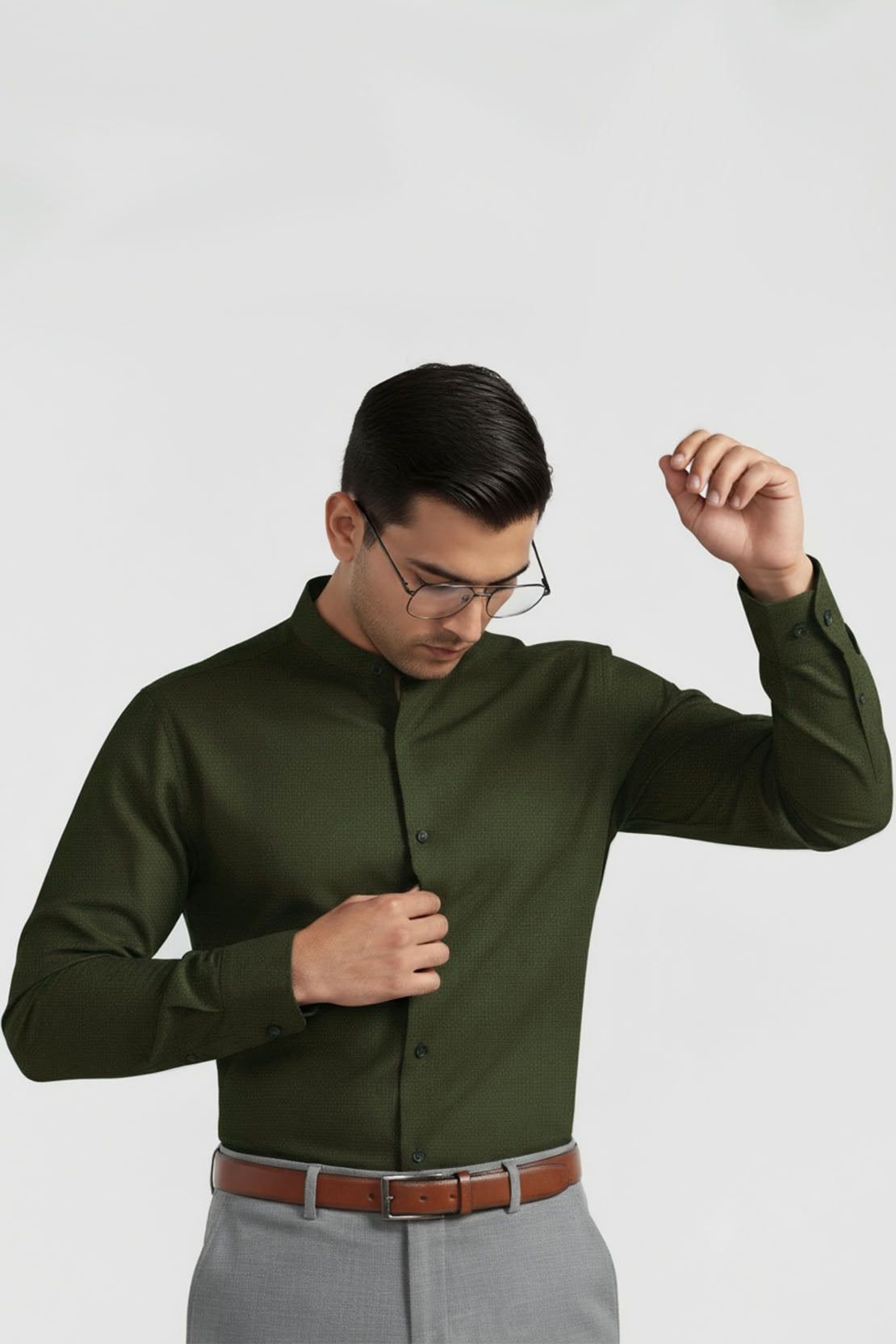 THE HUNTER GREEN BUSSINESS SHIRT