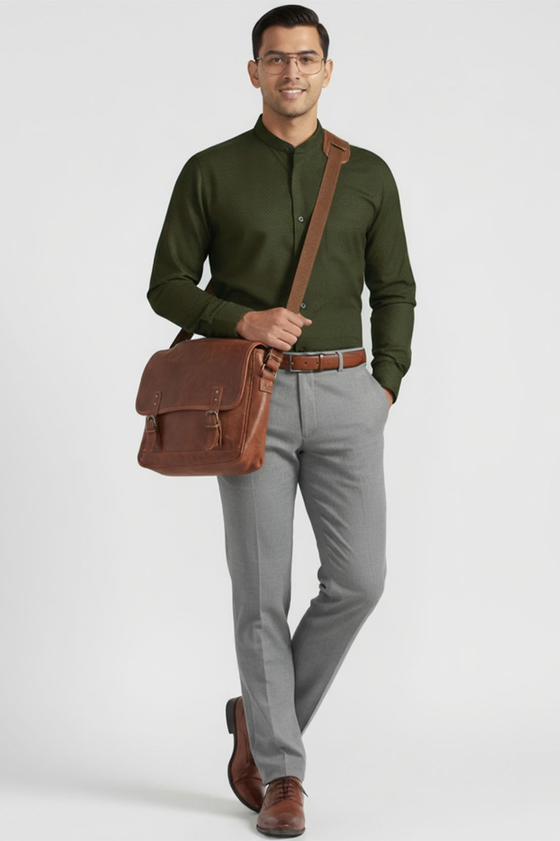 THE HUNTER GREEN BUSSINESS SHIRT