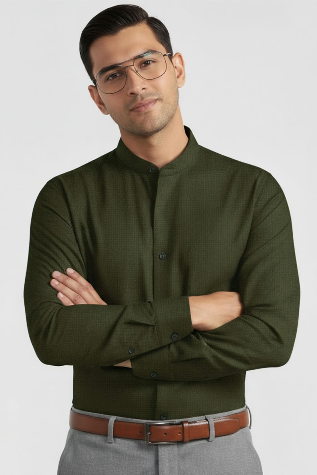 THE HUNTER GREEN BUSSINESS SHIRT