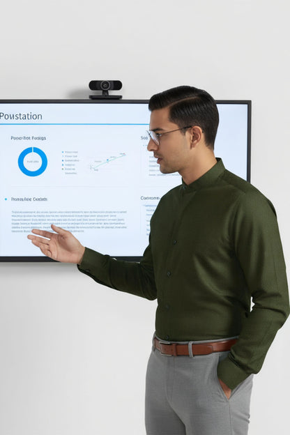 THE HUNTER GREEN BUSSINESS SHIRT