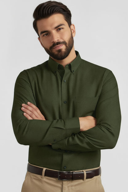 URBAN GREEN BUTTON-DOWN SHIRT