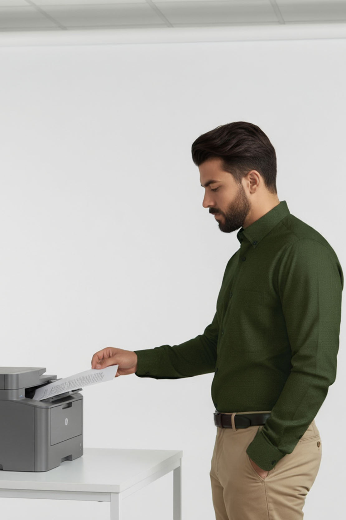 URBAN GREEN BUTTON-DOWN SHIRT