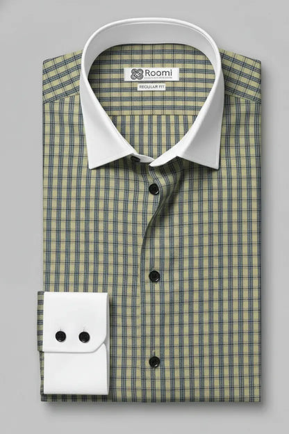 SAGE PLAID DRESS SHIRT