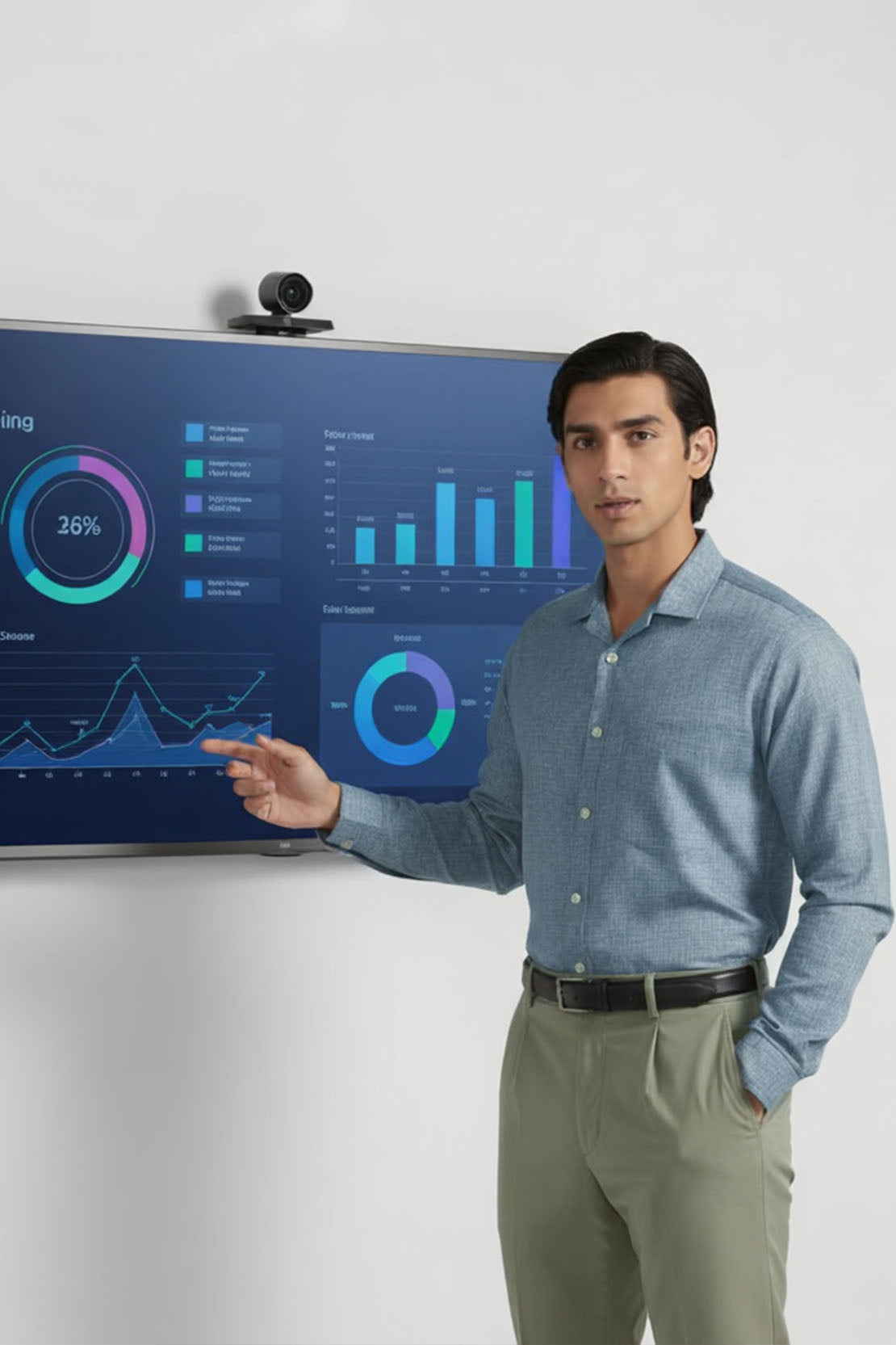 PALE BLUE SLUB CUBAN SHIRT