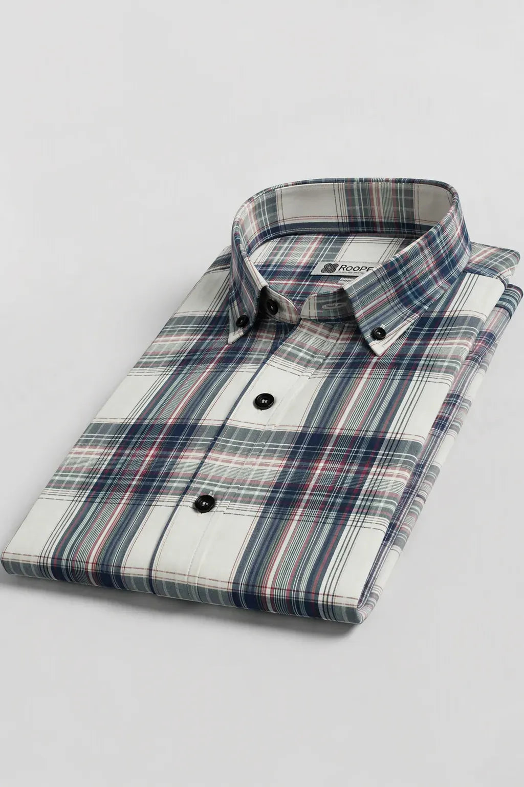 NEUTRAL TONE CHECK BUSINESS SHIRT