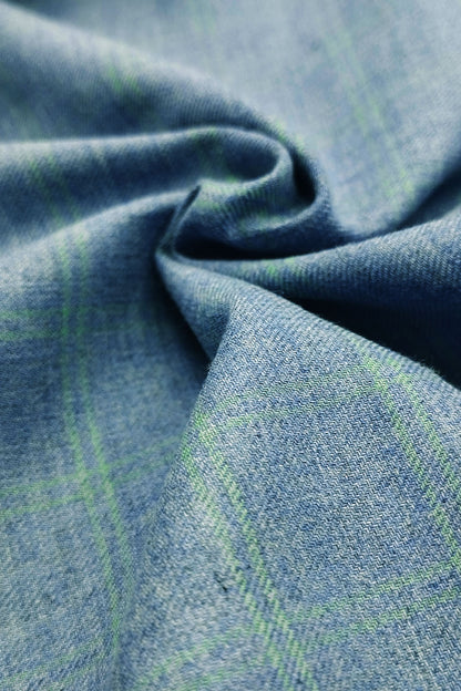 MINT LINE CHECK FORMAL SHIRT