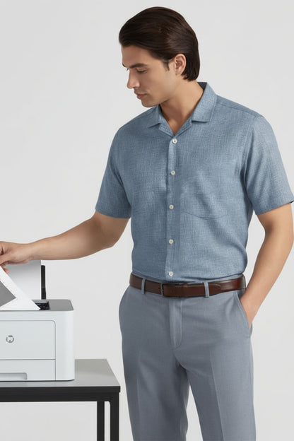 THE AZURE MELANGE SHIRT