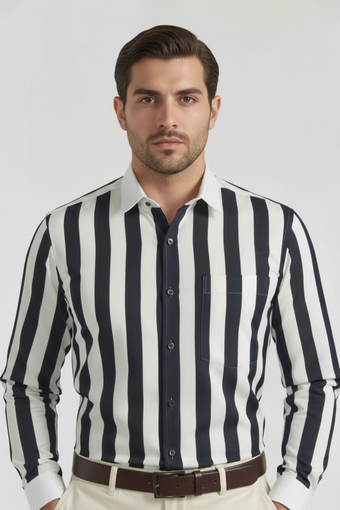 SOPHISTICATED STRIPE BUSINESS SHIRT