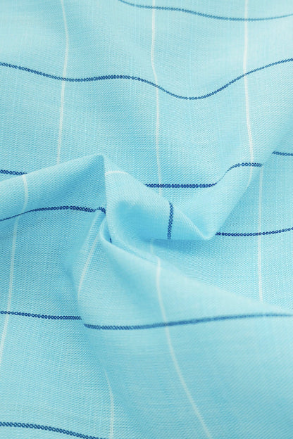 TURQUOISE CLASSIC GRID SHIRT