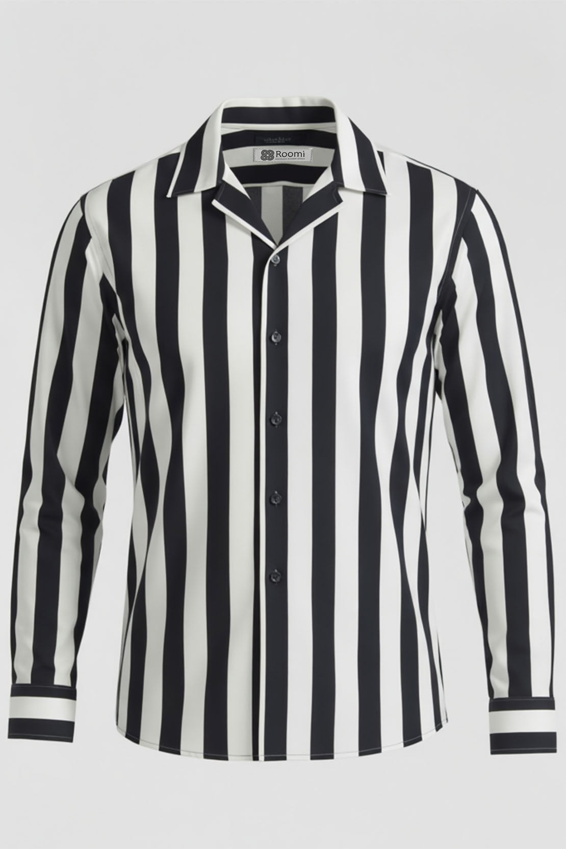 DAPPER BLACK WHITE STRIPED EXECUTIVE SHIRT