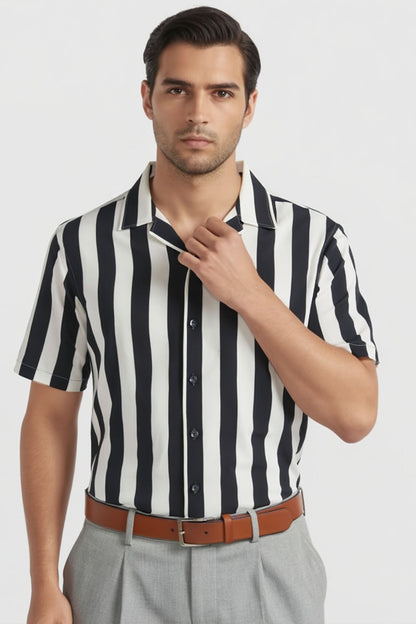 STARK STRIPED CUBAN SHIRT