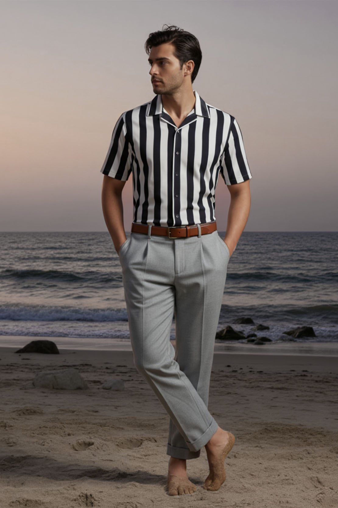 STARK STRIPED CUBAN SHIRT