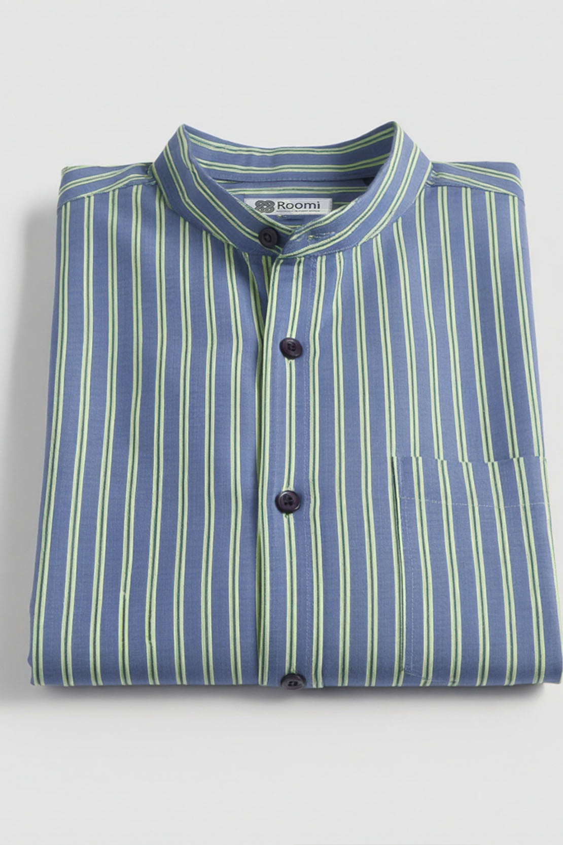 DAPPER BLUE GREEN STRIPED EXECUTIVE SHIRT