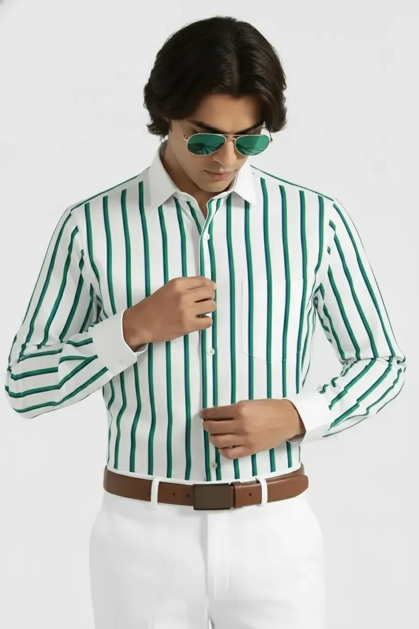 DYNAMIC PARALLEL STRIPE SHIRT