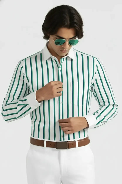 DYNAMIC PARALLEL STRIPE SHIRT