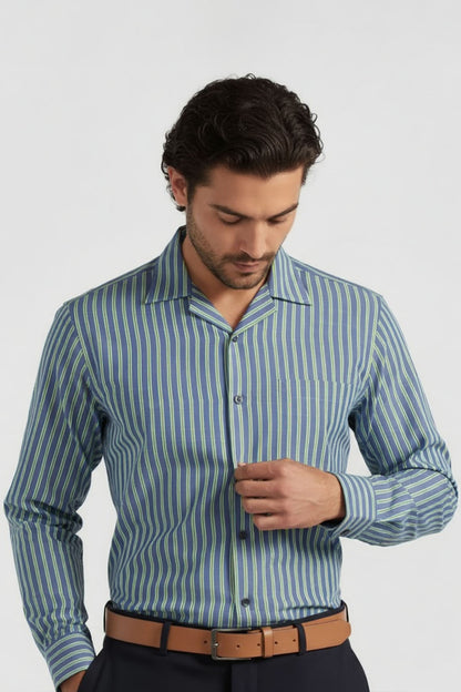 CUBAN THIN STRIPE SHIRT