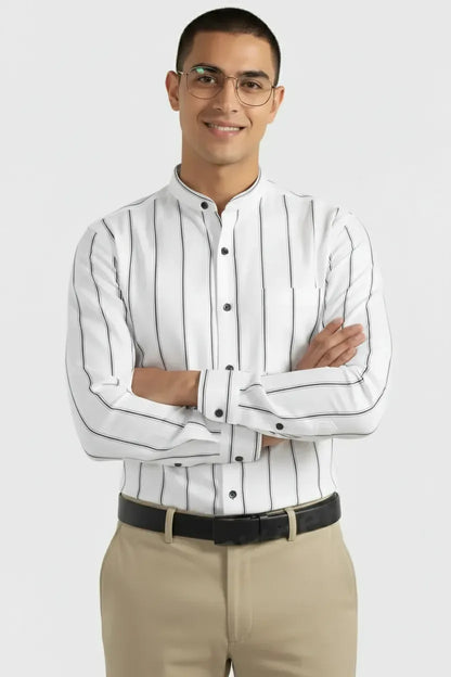 MODERN PARALLEL STRIPE SHIRT