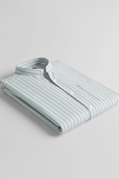 POWDER BLUE STRIPE BUSINESS SHIRT