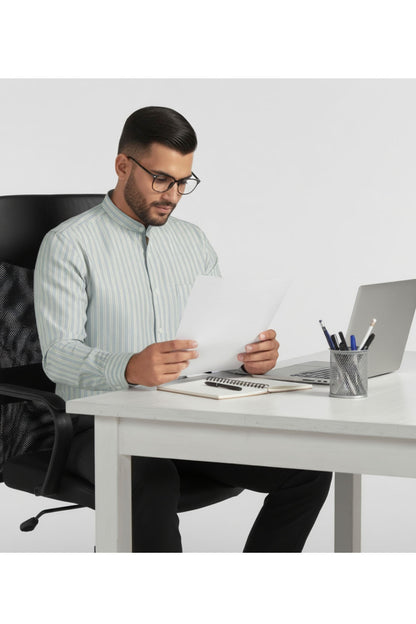 CONTEMPORARY STRIPE BUTTON-DOWN SHIRT