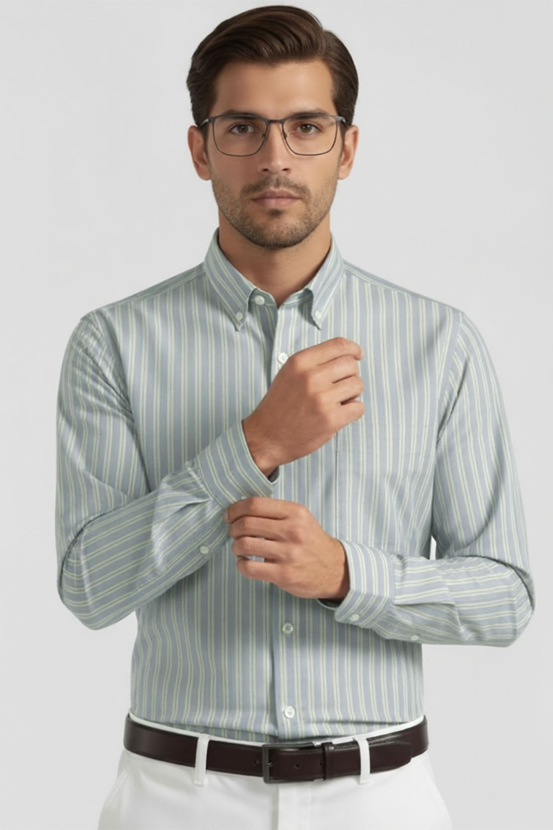 CONTEMPORARY STRIPE BUTTON-DOWN SHIRT