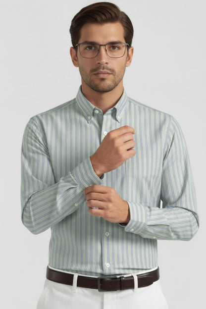 CONTEMPORARY STRIPE BUTTON-DOWN SHIRT