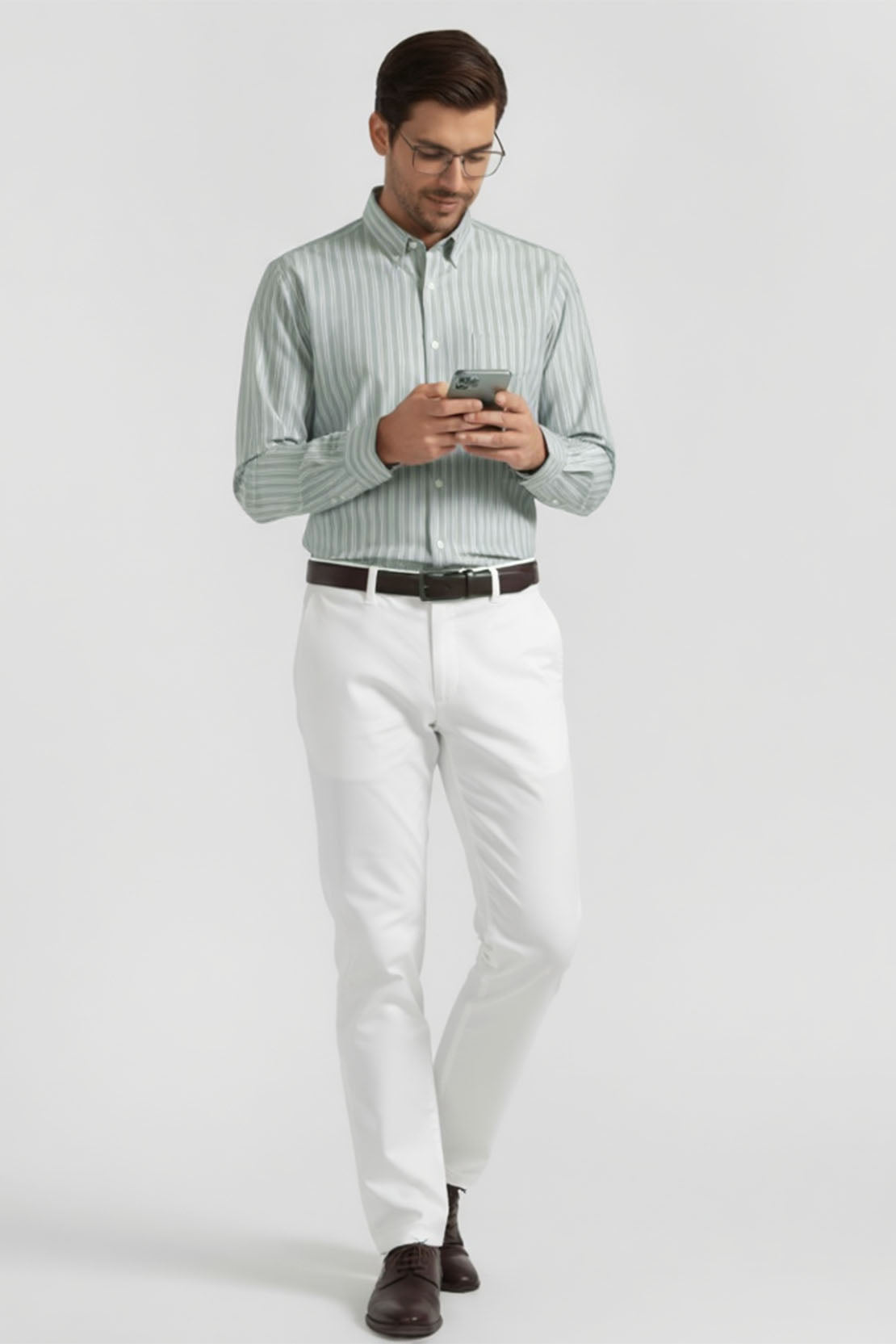 CONTEMPORARY STRIPE BUTTON-DOWN SHIRT