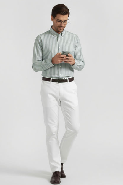 CONTEMPORARY STRIPE BUTTON-DOWN SHIRT