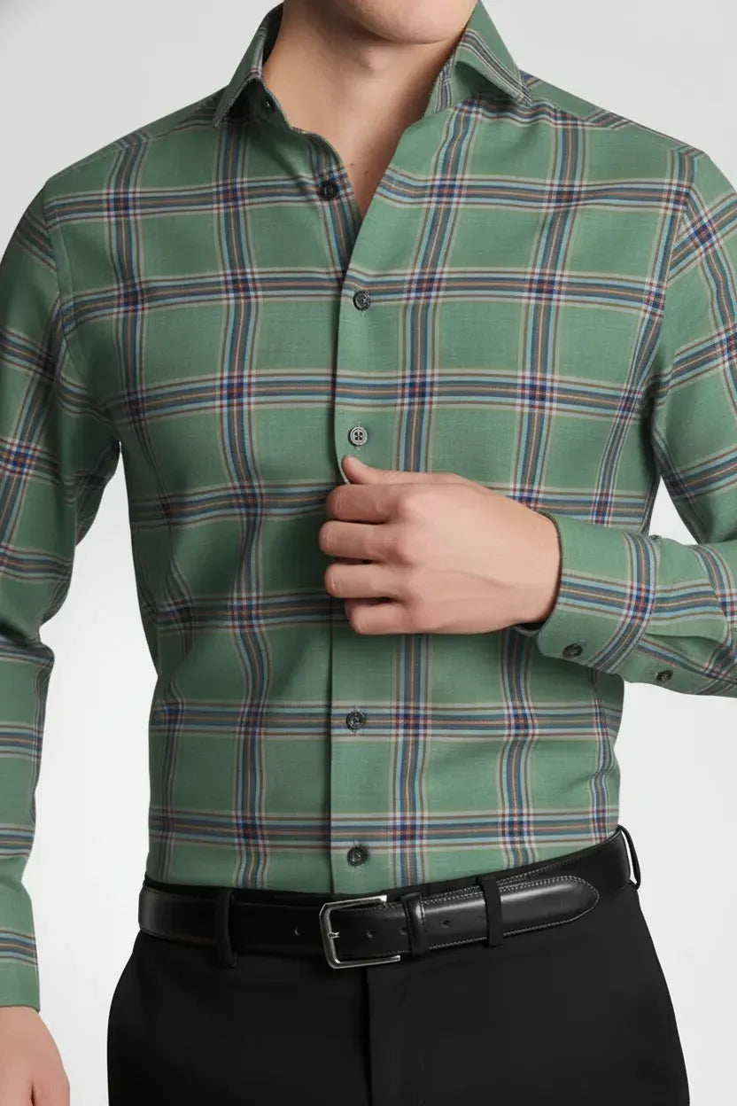 SAGE ALPINE PLAID SHIRT