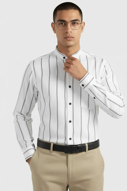 MODERN PARALLEL STRIPE SHIRT